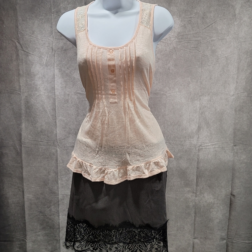 Light Peach Lace back Tank